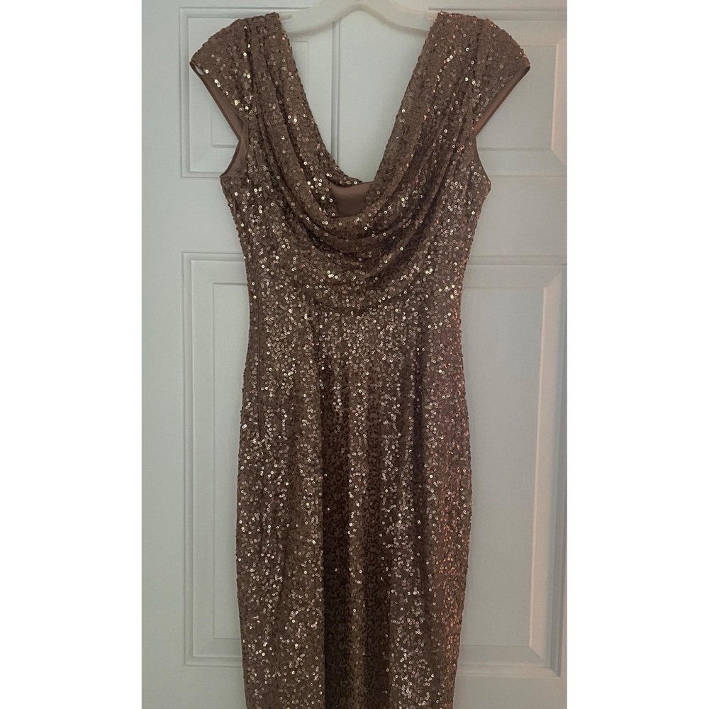 Vince Camuto gold sequin cap sleeve dress - Picture 3 of 4